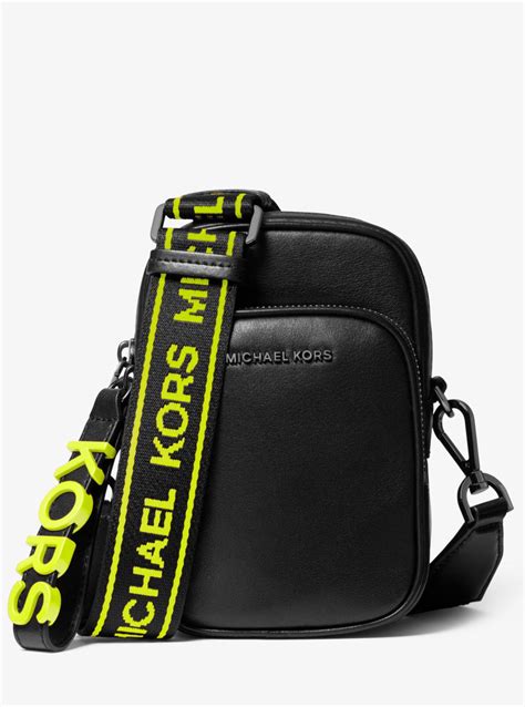 neon tape crossbody bag.